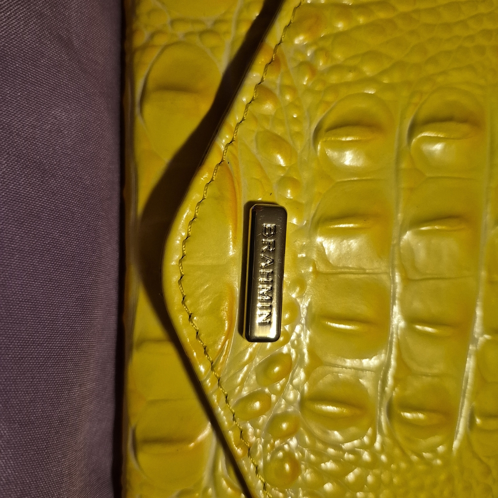 Brahmin Yellow Embossed Wallet - Picture 3 of 5